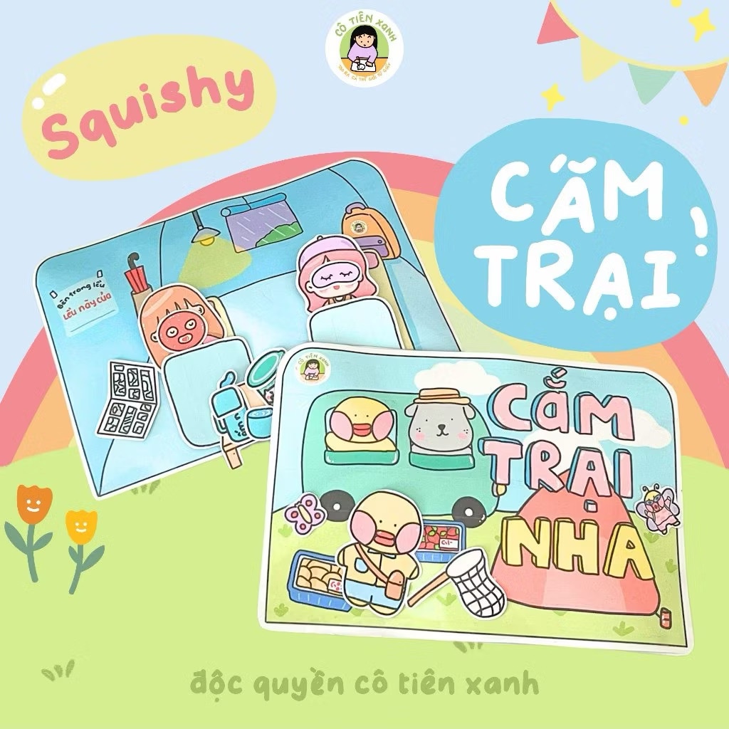 Tranh tương tác cô tiên cắm trại nha 740