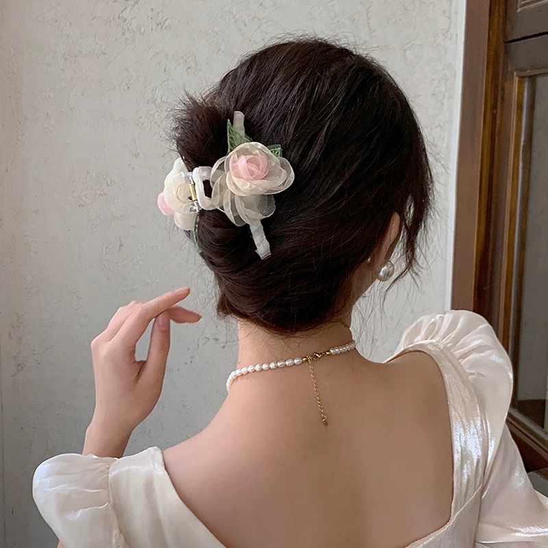 Gắp dọc chéo hoa voan 4414