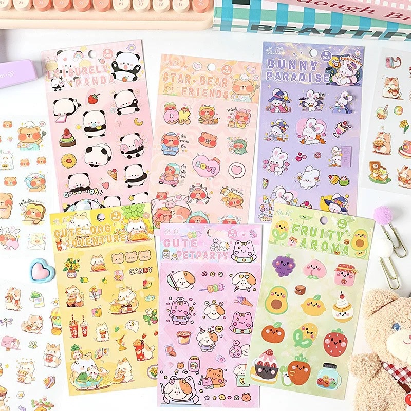 Set 4 tấm sticker pet cute 746