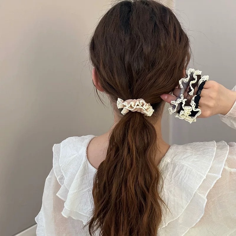 Cột acrunchies nhỏ ren 4417