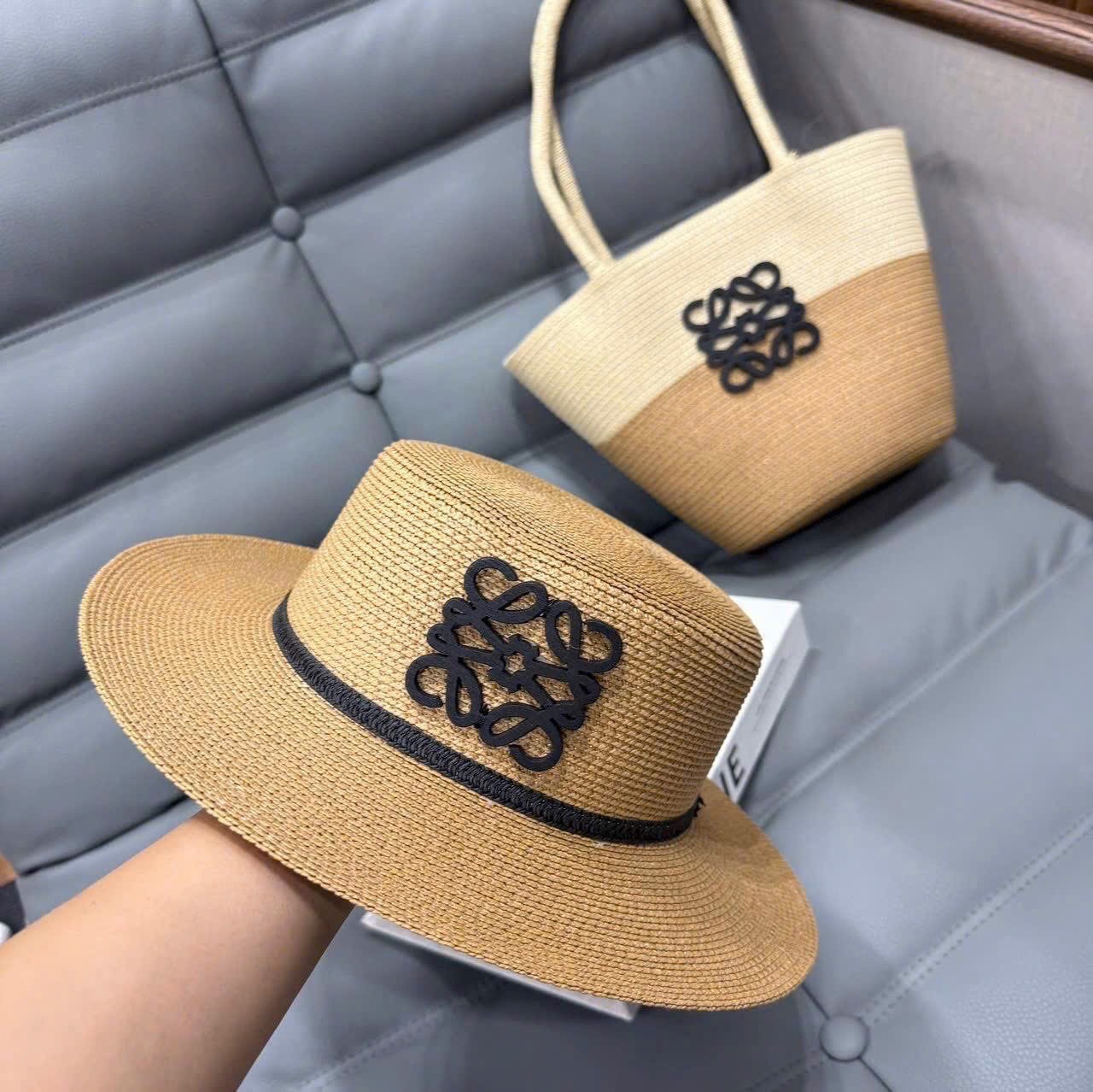 Túi cói lớn đeo vai tag vuông 178
