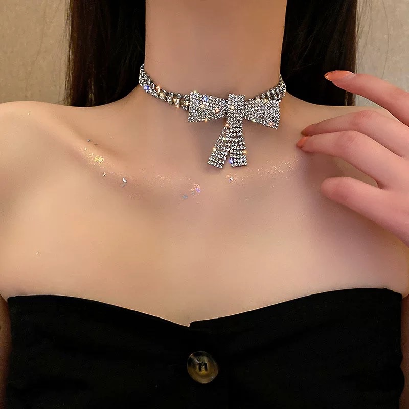 Vòng cổ choker đá nơ lớn 945