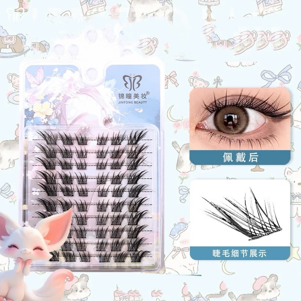 Set 10 cặp mi giả jintong mắt cáo 1549