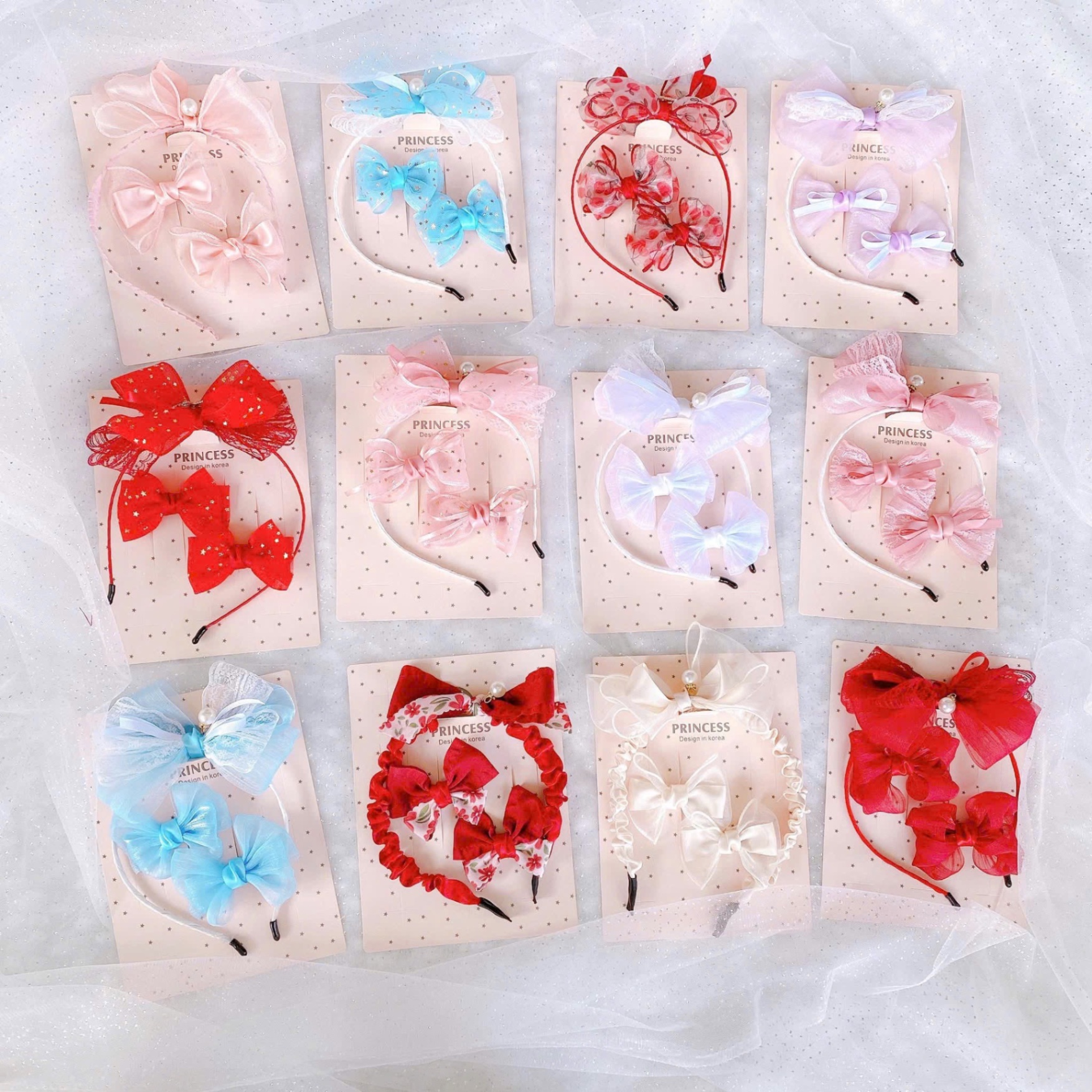 Set cài và kẹp nơ cho bé 1582
