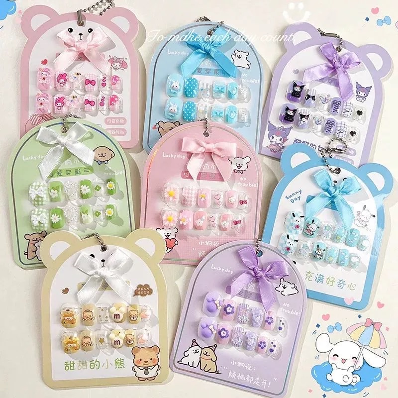 Set 12 móng tay giả cute cho bé 1570