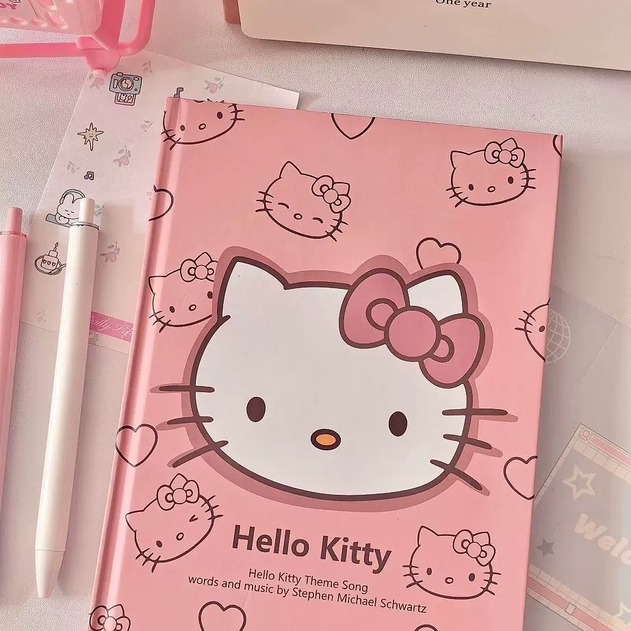 Sổ hello kitty đen hồng 137