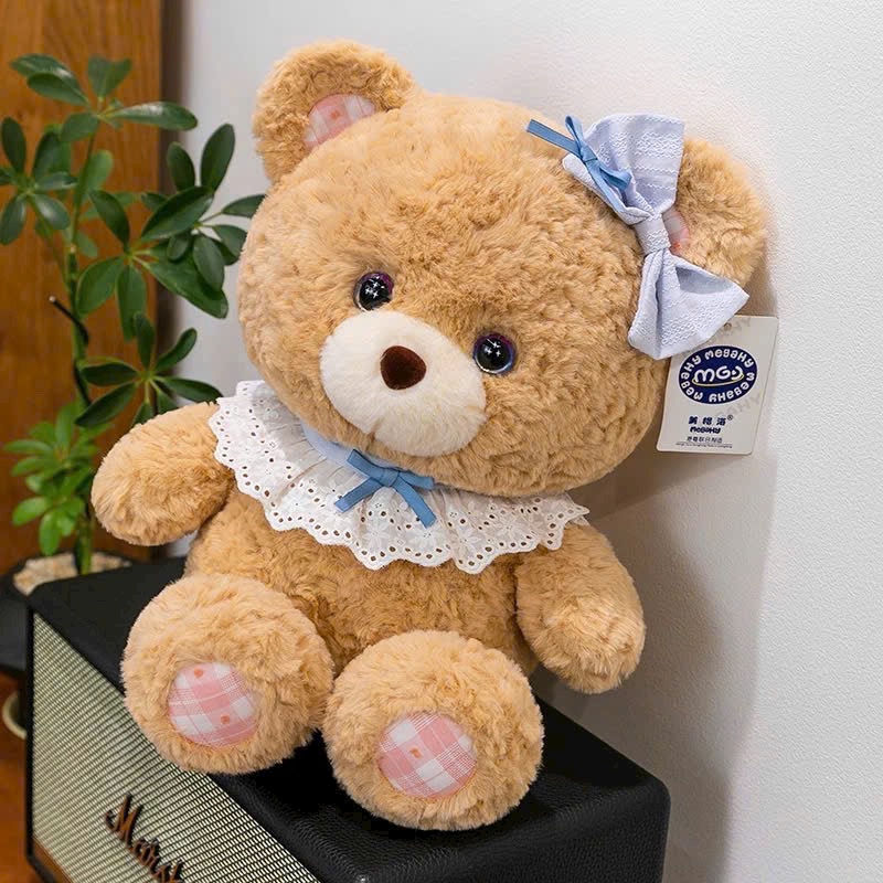 Gấu bông gấu nâu yếm ren 35cm 974