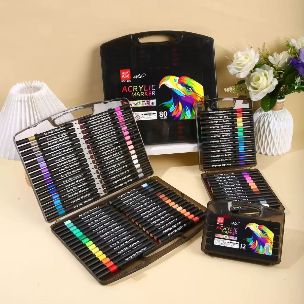 Set bút acrylic đại bàng đen 178