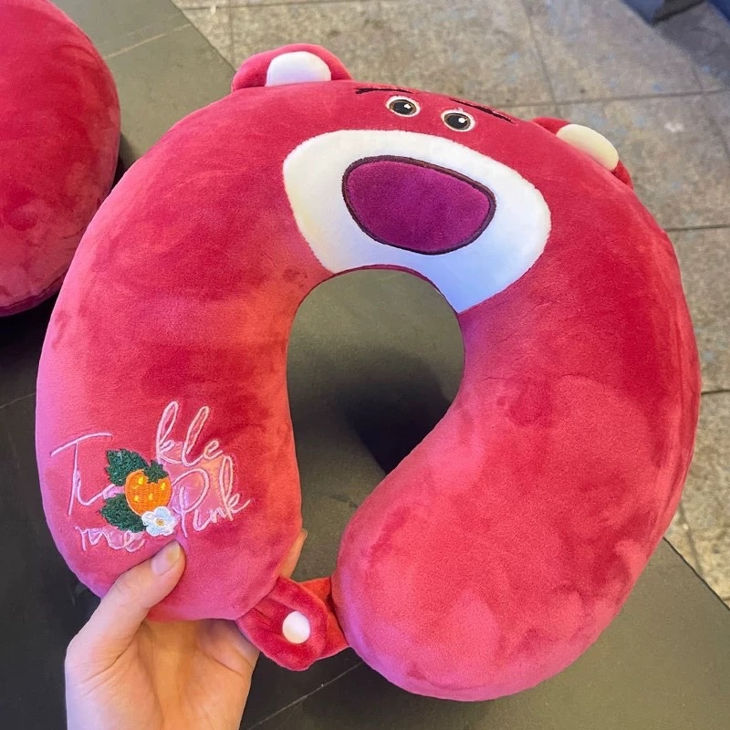 Gối cổ vỏ rời mềm mịn gấu lotso 981