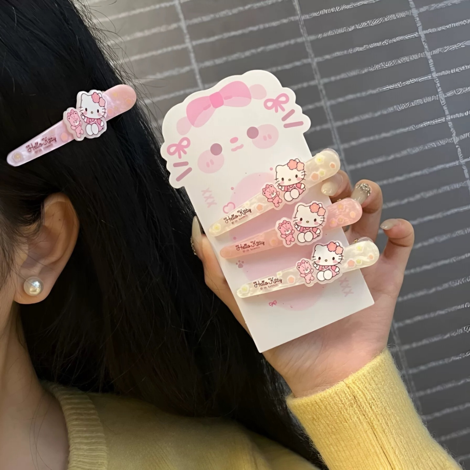 Kẹp mỏ vịt nhọn hello kitty 1598