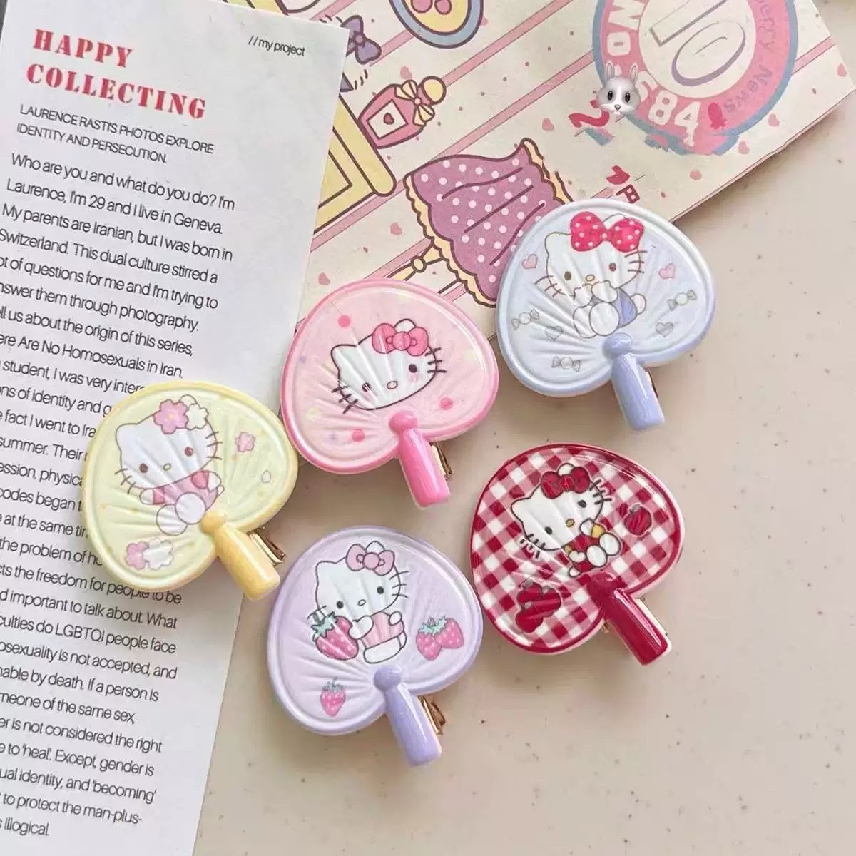 Kẹp mỏ vịt quạt hello kitty 1591