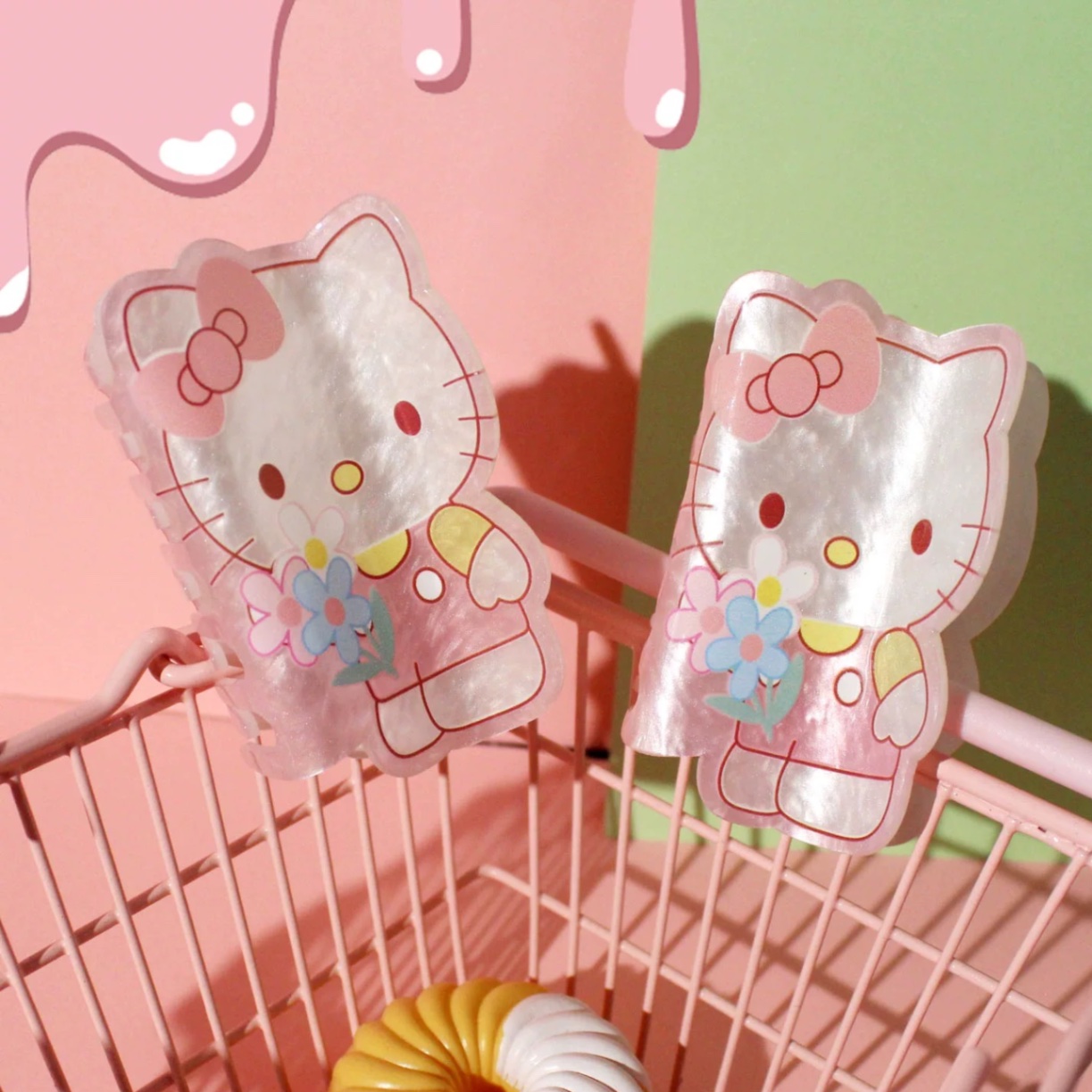 Gắp mica hello kitty nhũ 4542