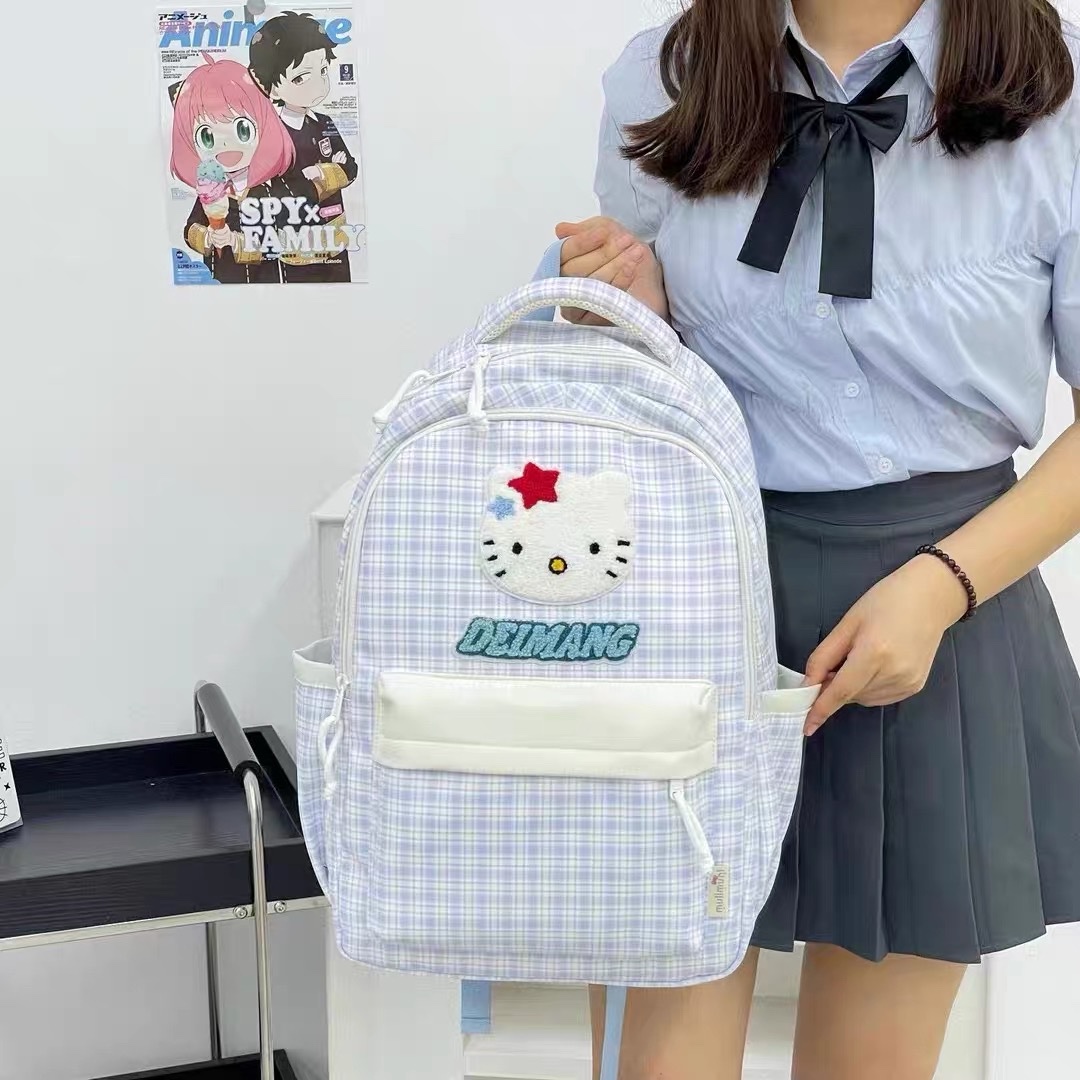 Balo hello kitty caro xanh 219