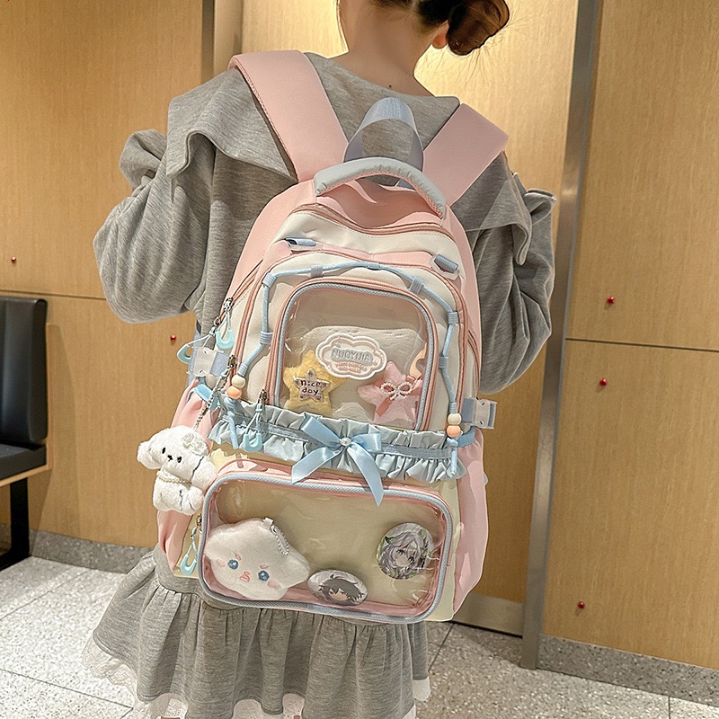 Balo nơ bèo kèm gấu phối trong 223