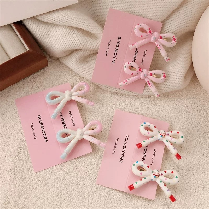 Set 2 kẹp mỏ vịt nơ 1613