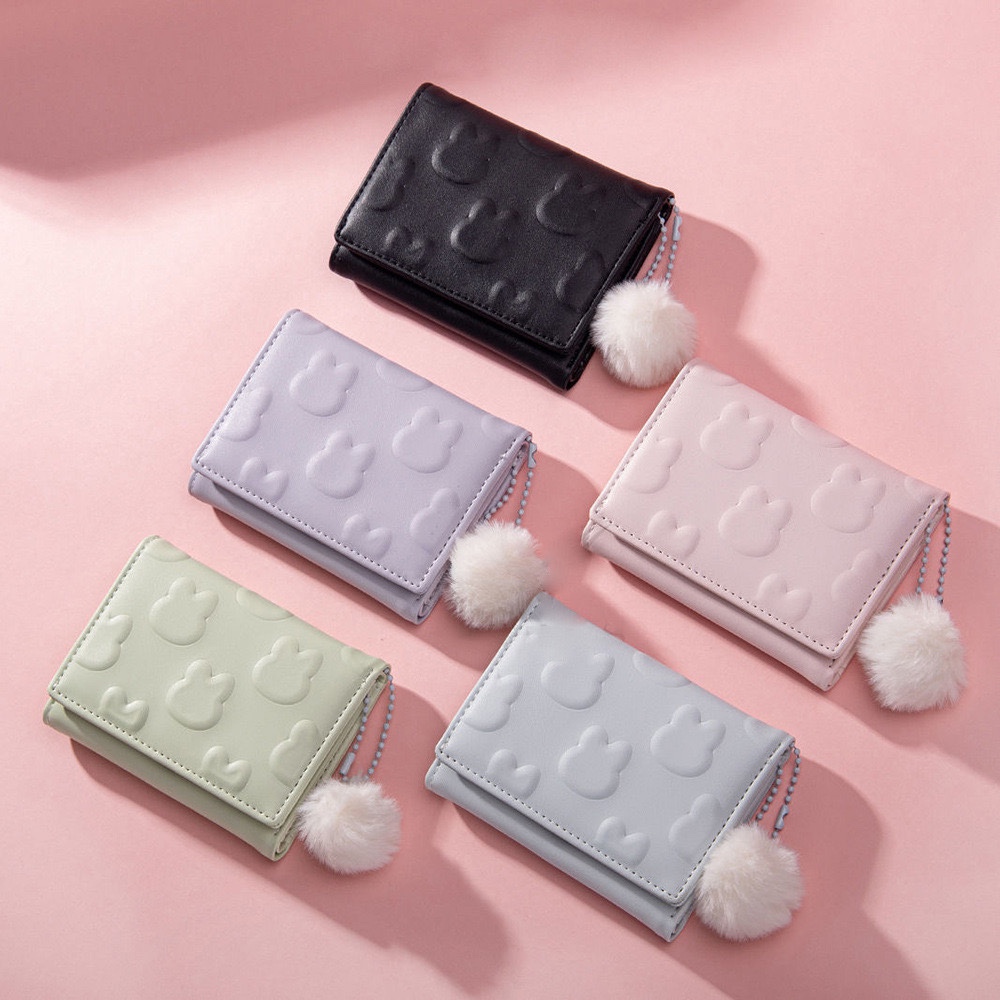 Ví gấp 3 thỏ cục bông 009