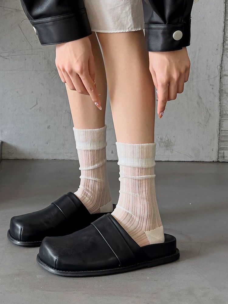 Tất cao cổ ren mỏng 1014