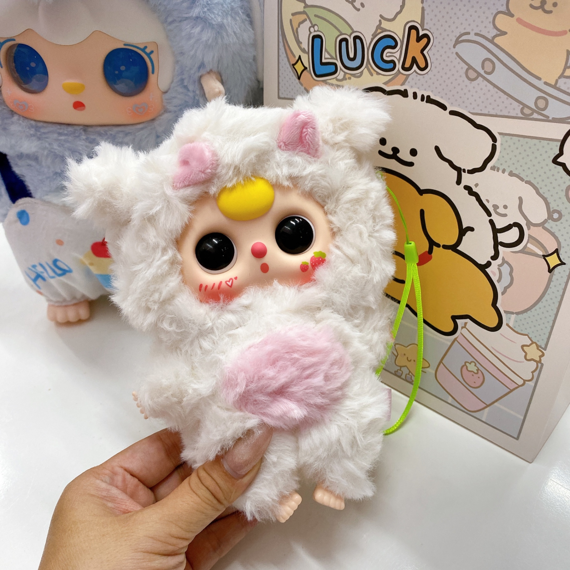 Móc khoá bông cừu trắng 872