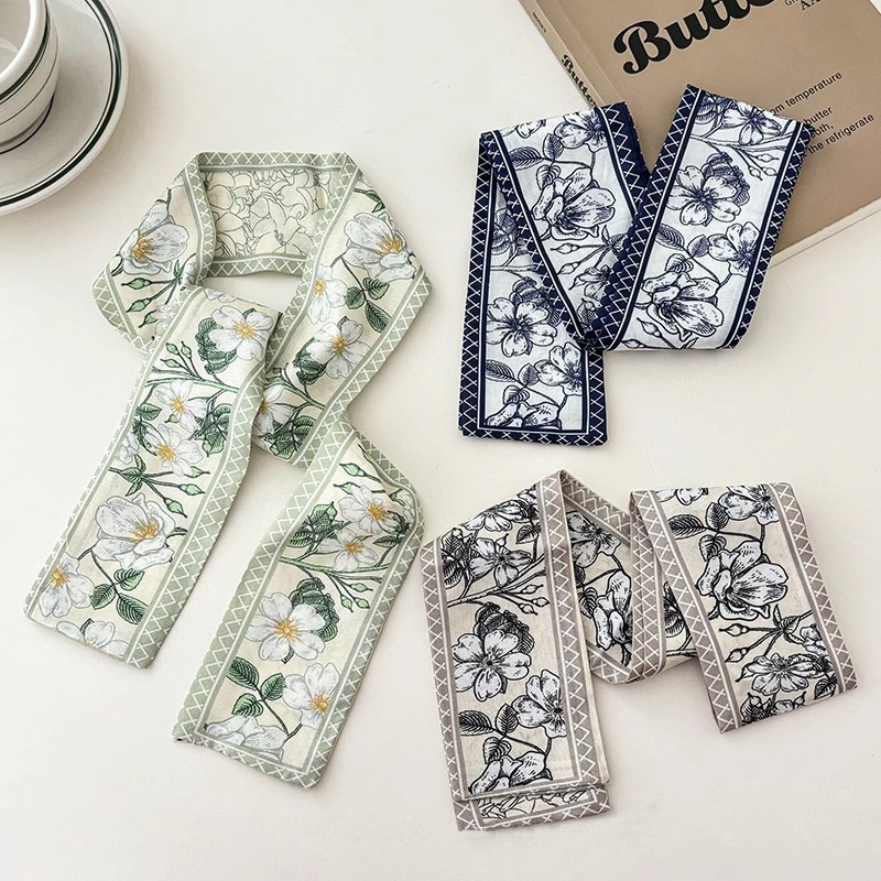 Khăn cột lụa dài hoạ tiết 273