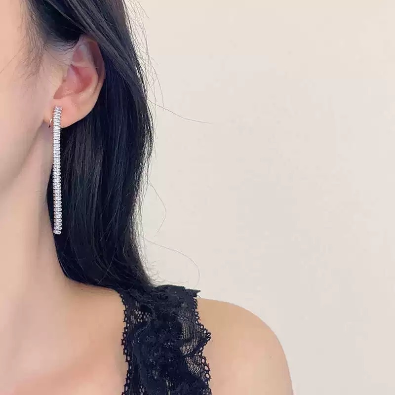 Bông tai đá dây dài s925 1333