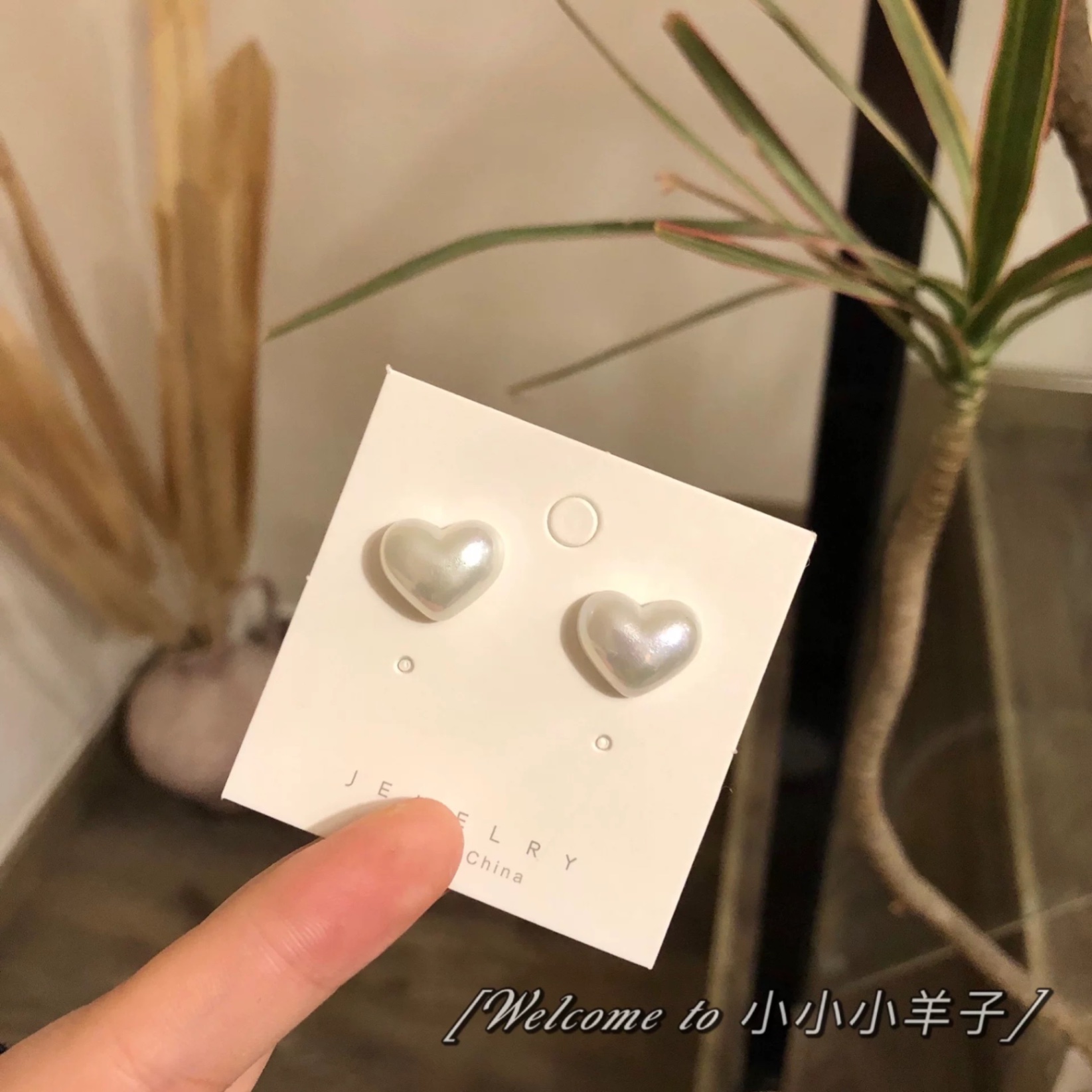 Bông tai ngọc trái tim 1338