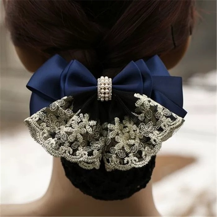 Kẹp búi rọ nơ ren 4618