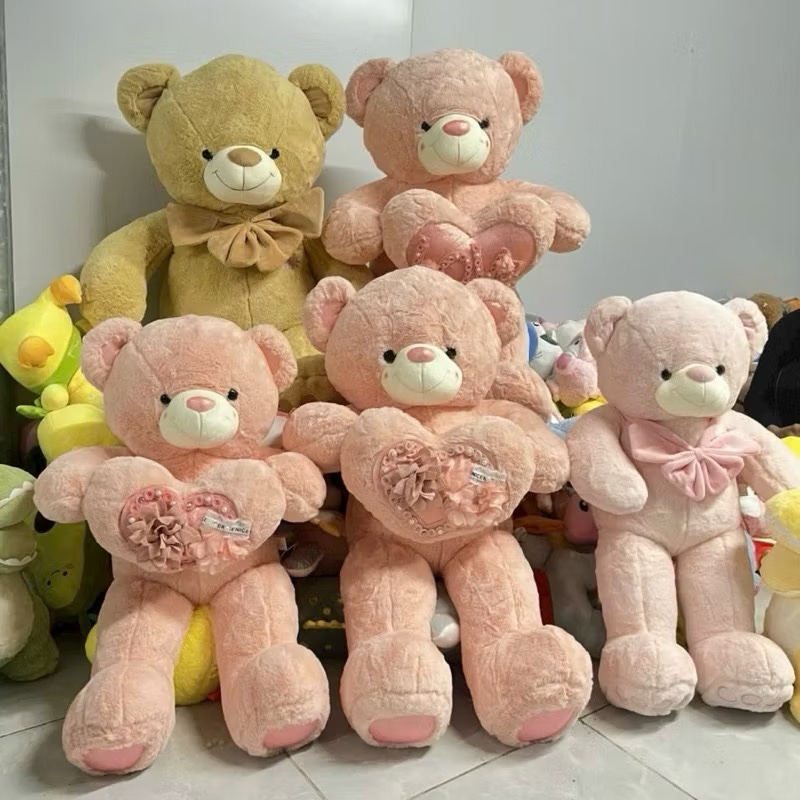 Gấu bông gấu ôm tim hoa 1m 990