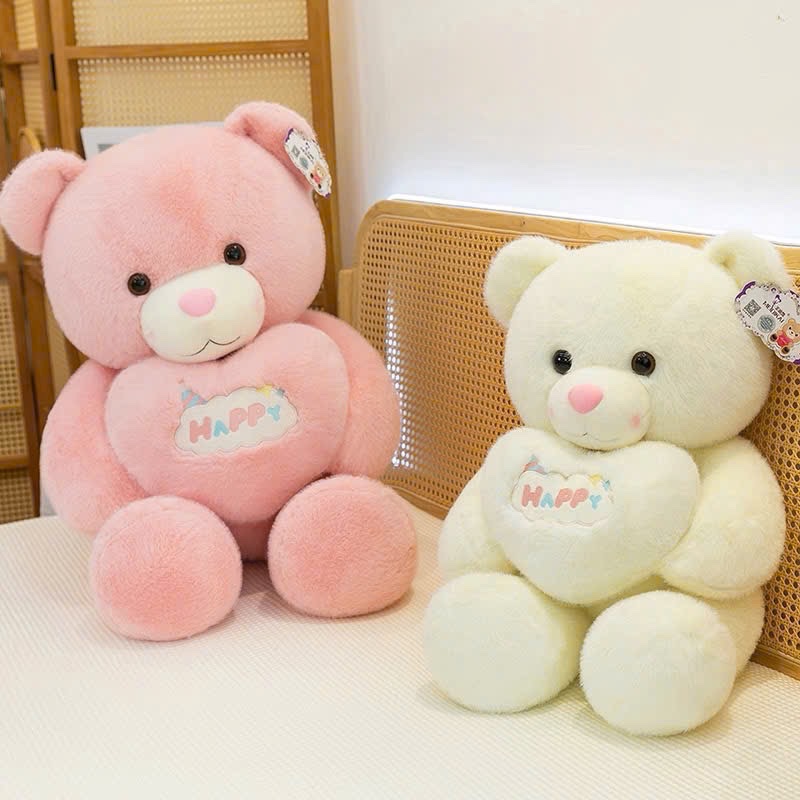 Gấu bông ôm tim happy 991