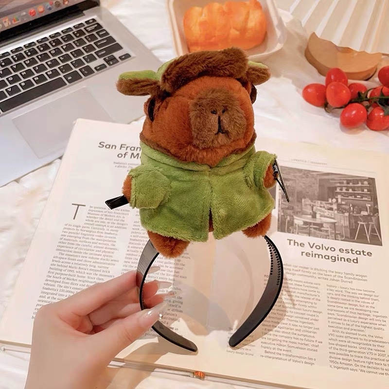 Cài bông capybara kẹp tóc 1297