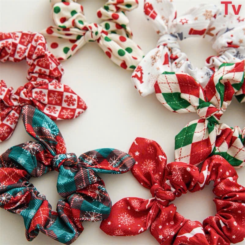Cột scrunchies tai thỏ noel 4668