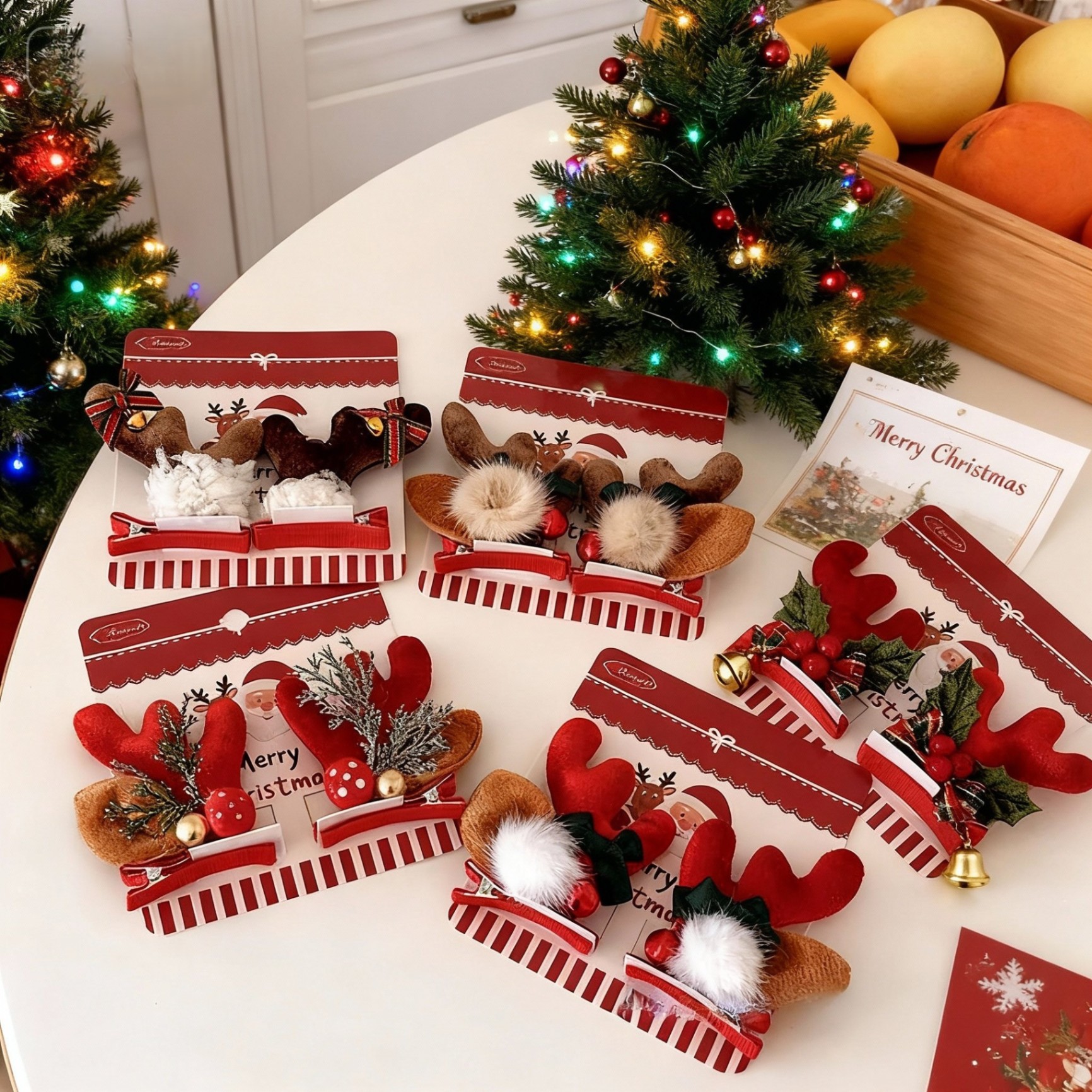 Set kẹp sừng bông noel 4672
