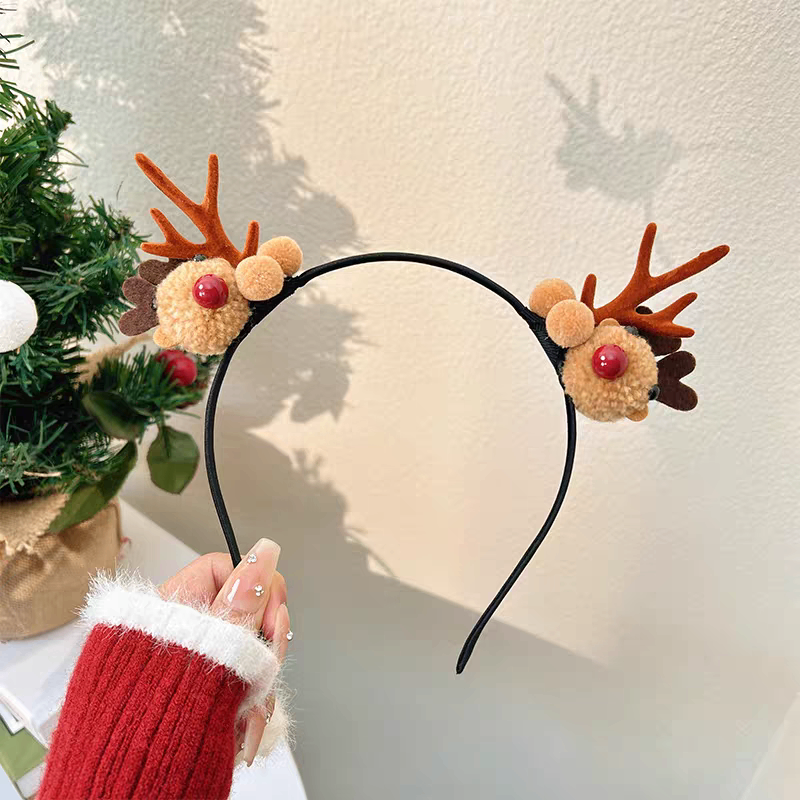 Cài noel tuần lộc pom pom 1341