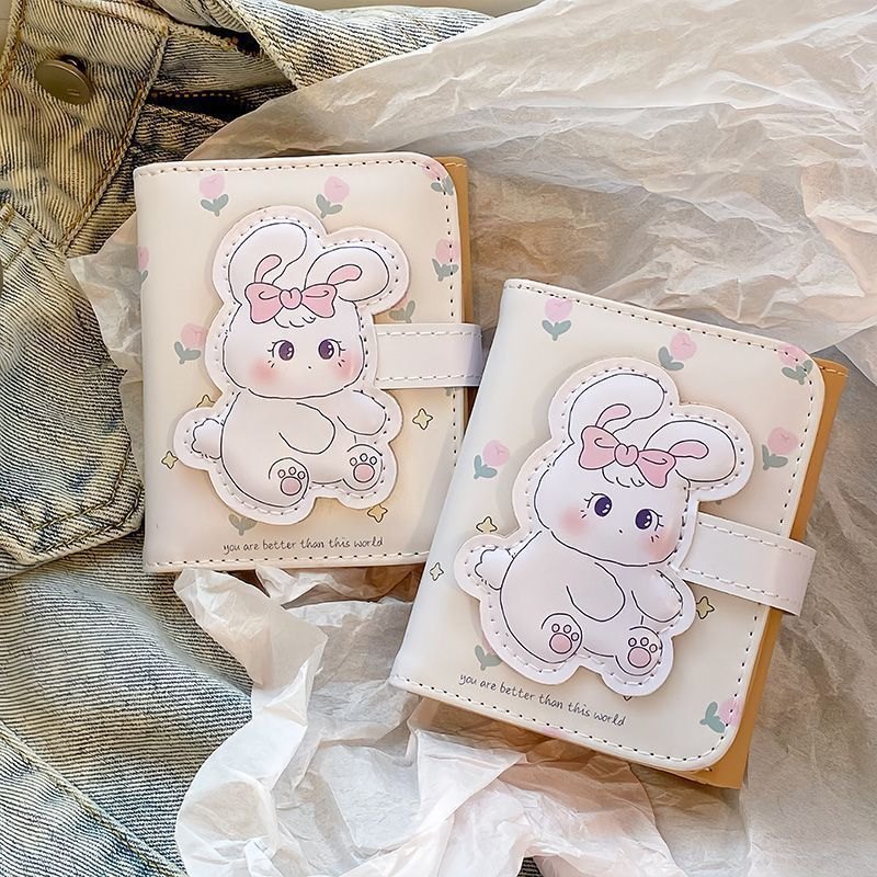 Ví ngắn gấp 3 nút thỏ 016