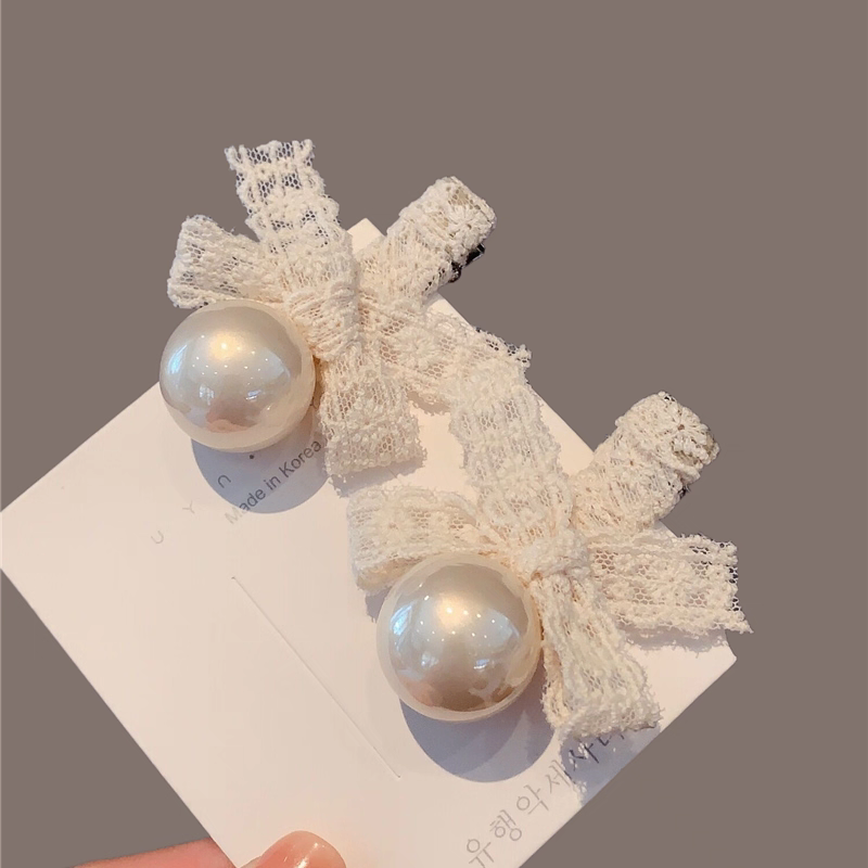 Set 2 kẹp nơ ren ngọc 1842