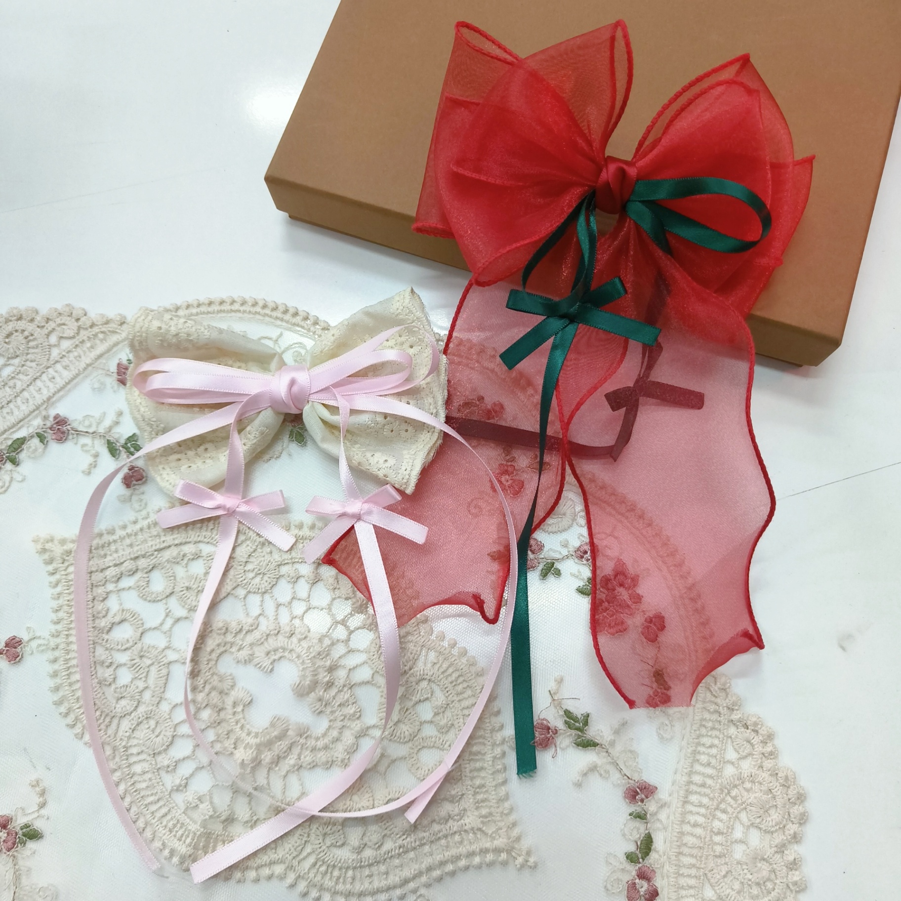 Kẹp nơ voan phối nơ 4749
