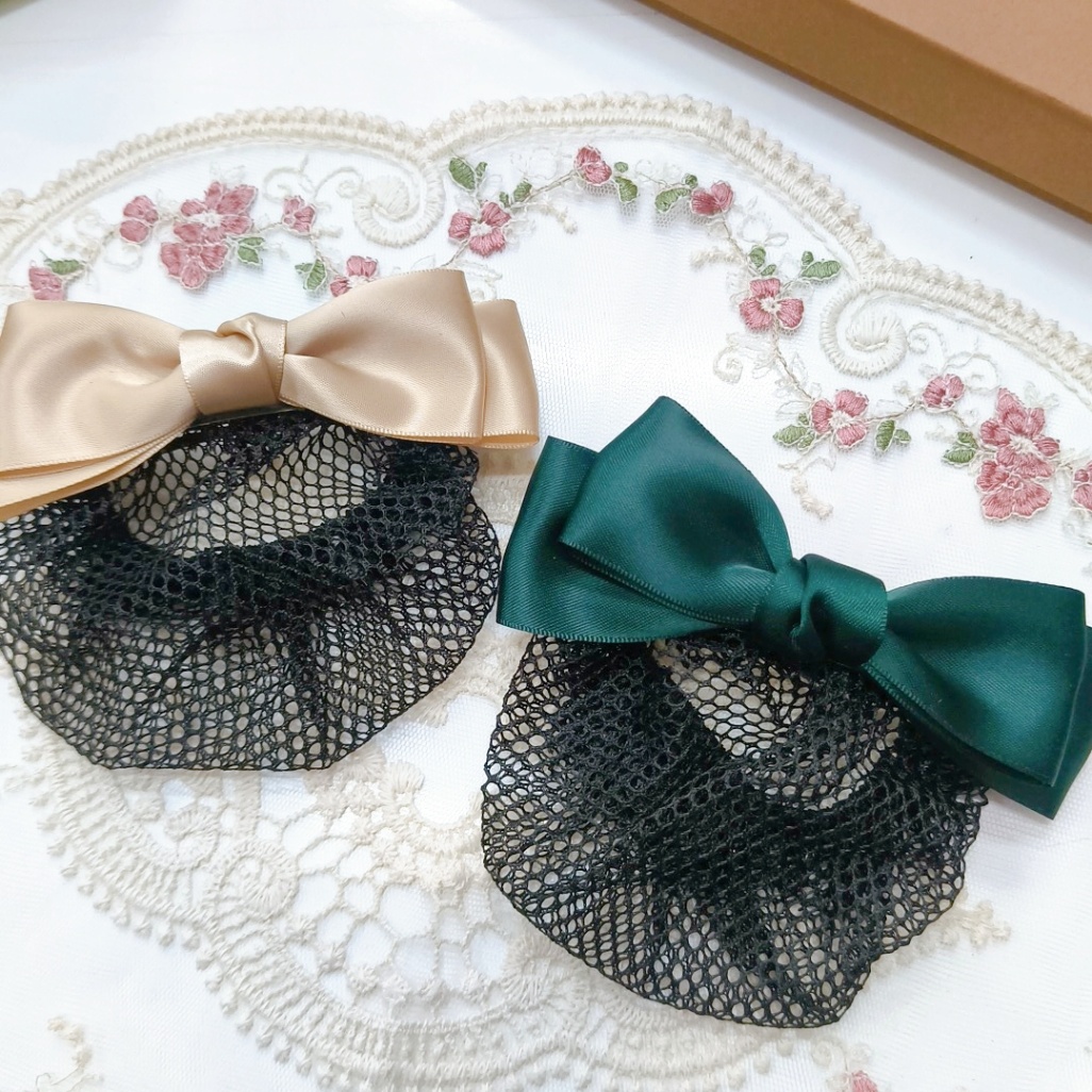Kẹp búi rọ nơ lụa 2 lớp 4740