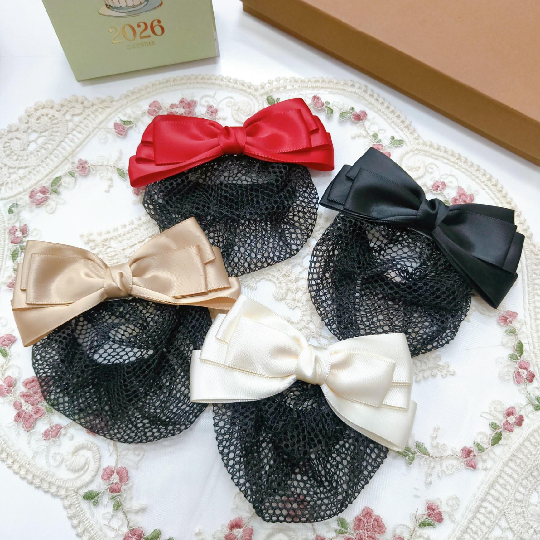 Kẹp búi rọ nơ lụa 4739