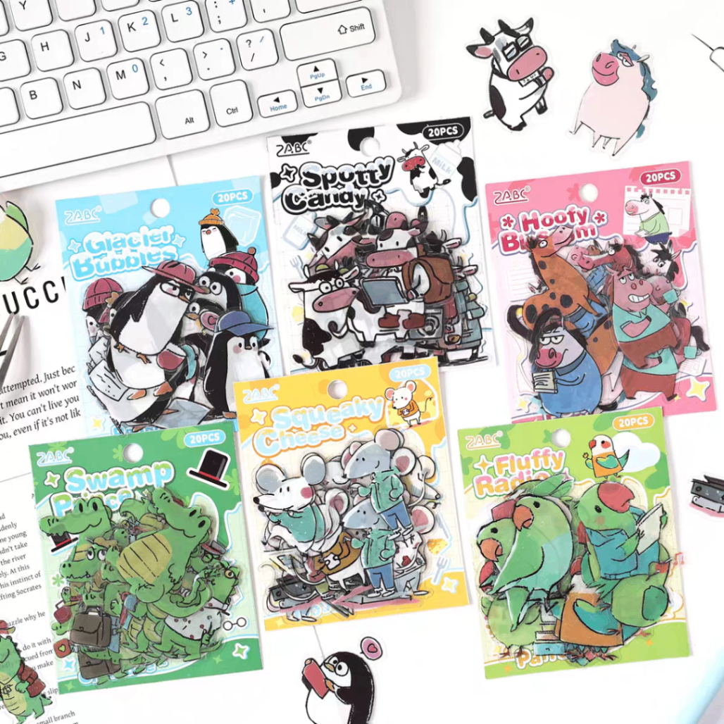 Set 20 sticker động vậy pet 771