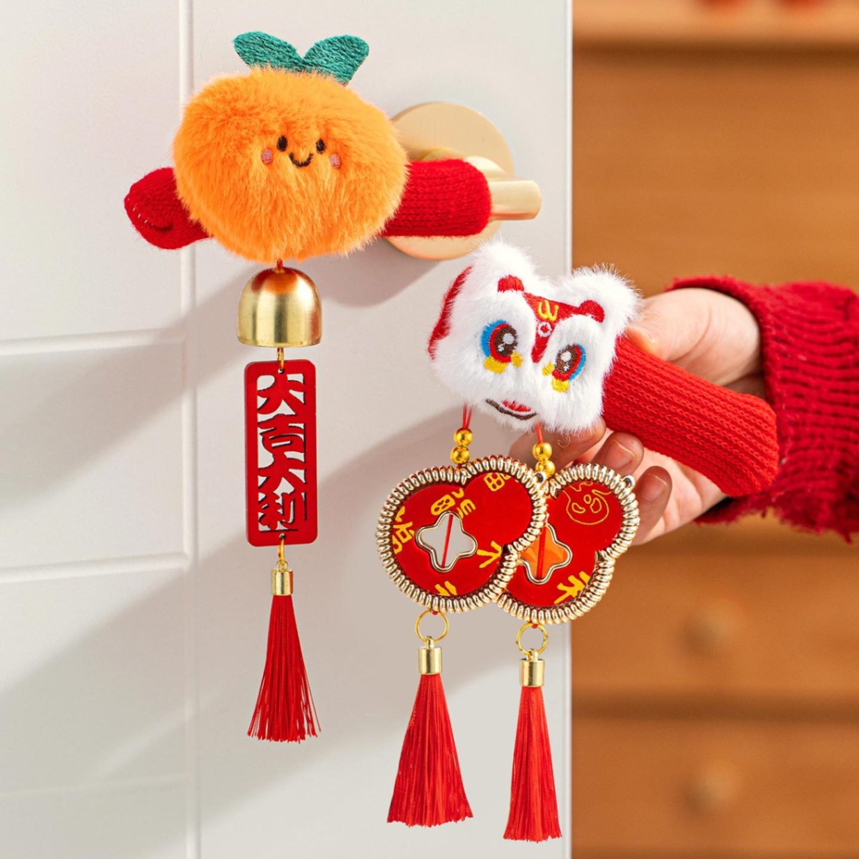 Tay cầm cánh cửa trang trí Tết 1828