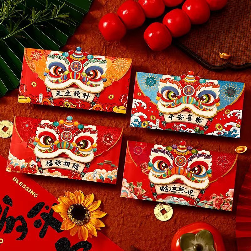 Set 4 bao lì xì bì thư rồng 1802