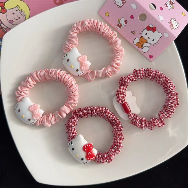 Set 2 cột scrunchies nhỏ hello kitty 4780