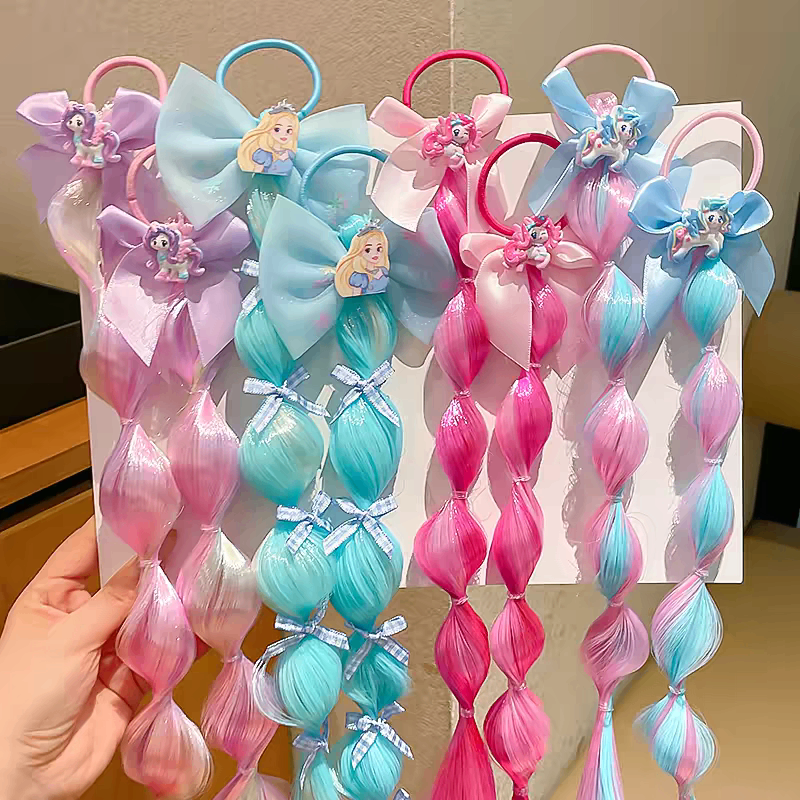 Set 2 cột tóc giả unicorn cho bé 1717