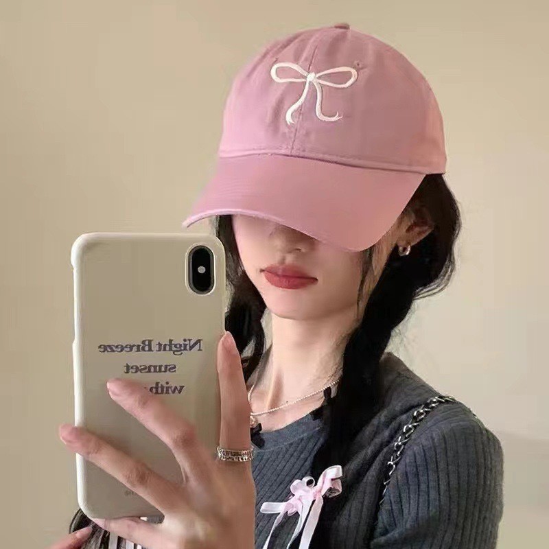 Mũ lưỡi trai thêu nơ thường 1008
