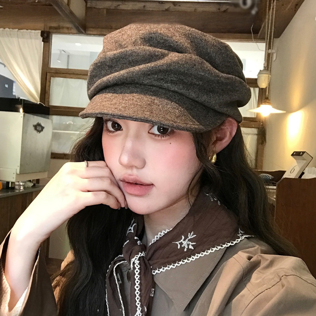 Mũ beret xếp ly 1042