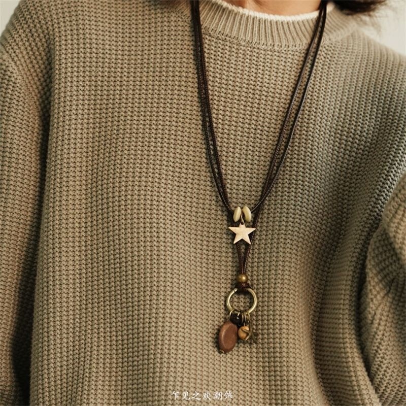 Vòng cổ 2 dây dài sao tròn 160