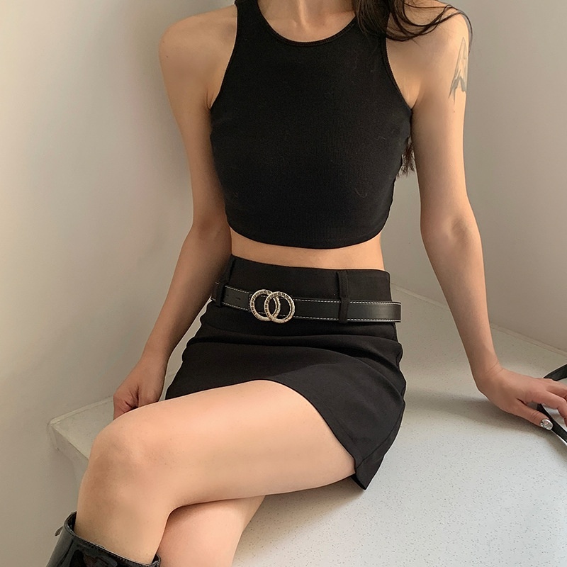 Thắt lưng chần chỉ mặt vòng tròn 52