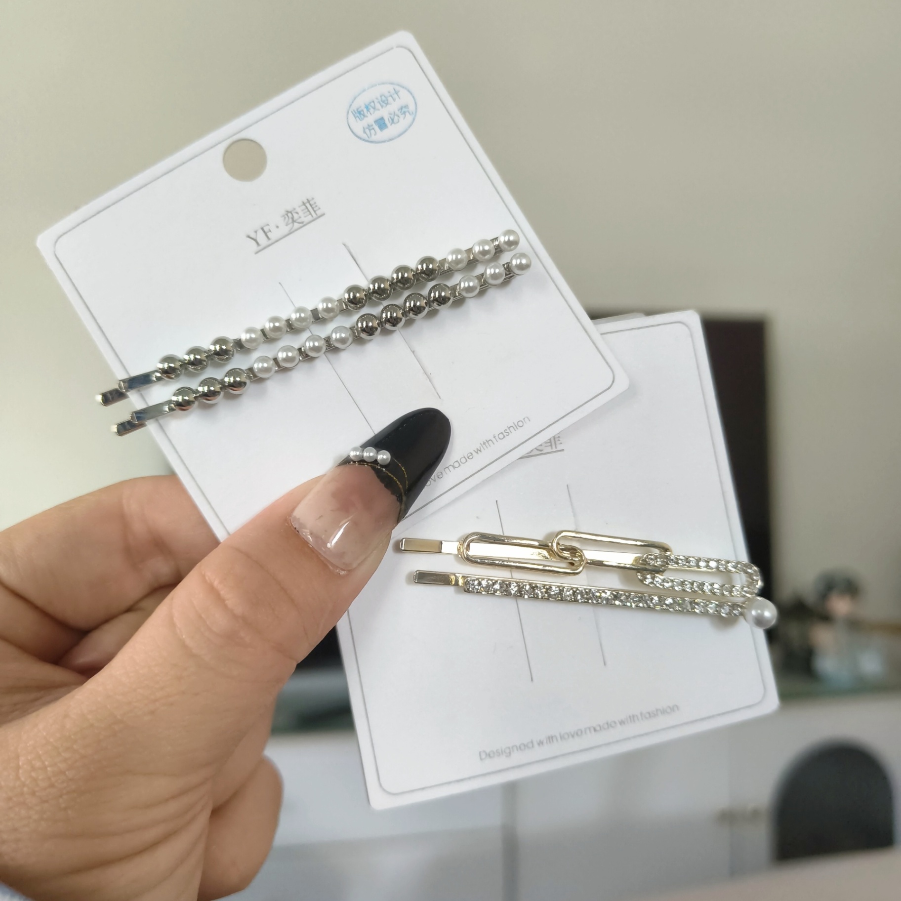 Set 2 kẹp xước đá ngọc 4873