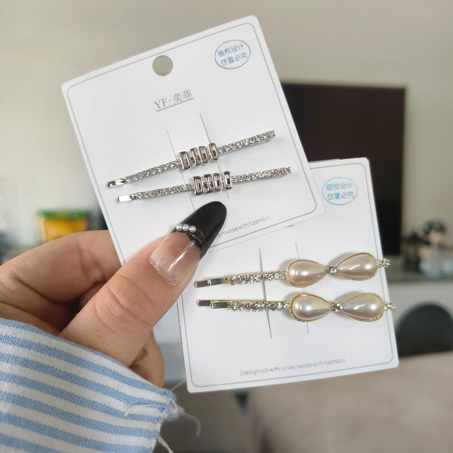 Set 2 kẹp xước đá ngọc 4874