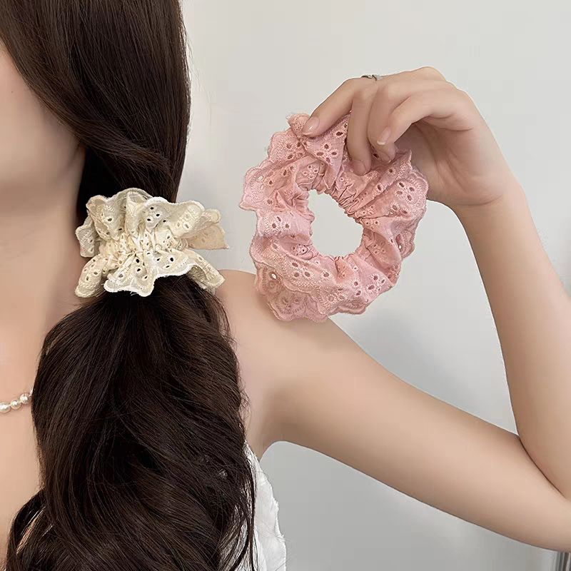 Cột scrunchies ren tròn 3524