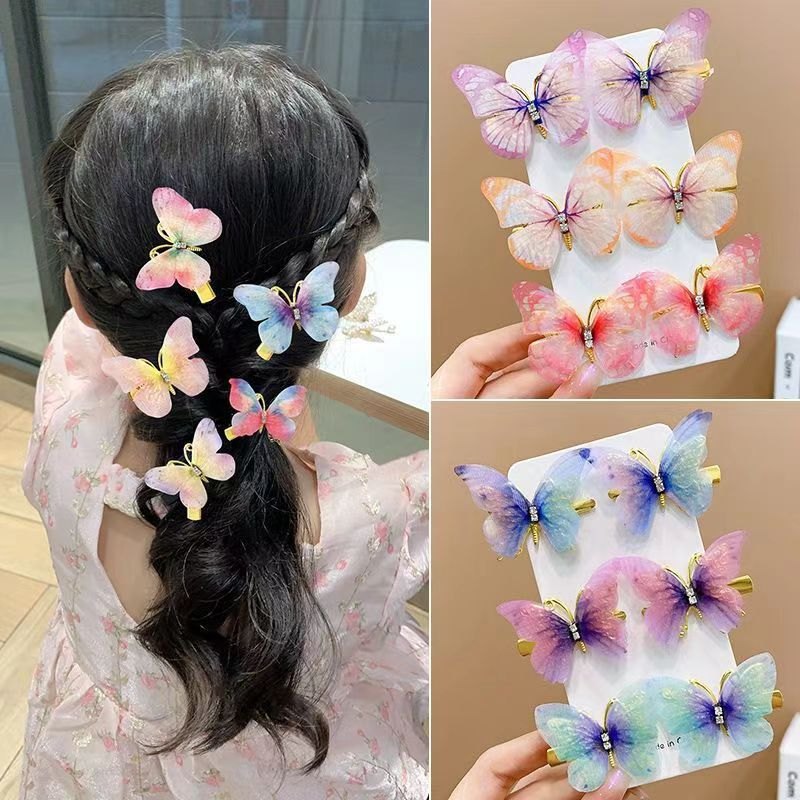 Set 2 kẹp mỏ vịt bướm voan 1780